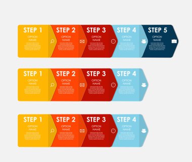 İş Vektörü İllüstrasyonu için Infographic Şablonları.