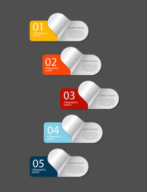 İş Vektörü İllüstrasyonu için Infographic Şablonları.