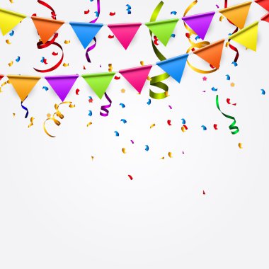 Bayraklar çizim ile parti arka plan