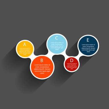 İş Vektörü İllüstrasyonu için Infographic Şablonları.