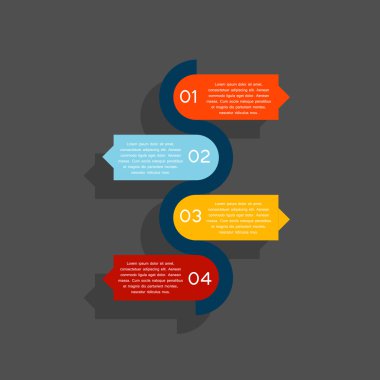 İş Vektörü İllüstrasyonu için Infographic Şablonları.