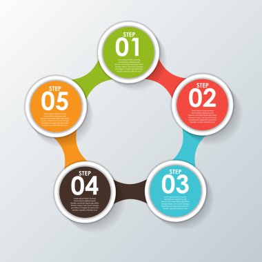 İş Vektörü İllüstrasyonu için Infographic Şablonları.