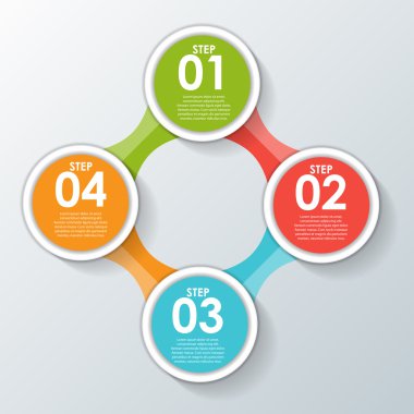 İş Vektörü İllüstrasyonu için Infographic Şablonları.