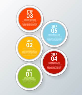 İş Vektörü İllüstrasyonu için Infographic Şablonları.