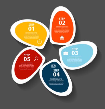 İş Vektörü İllüstrasyonu için Infographic Şablonları.