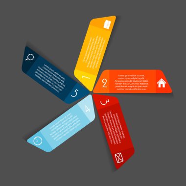 İş Vektörü İllüstrasyonu için Infographic Şablonları.