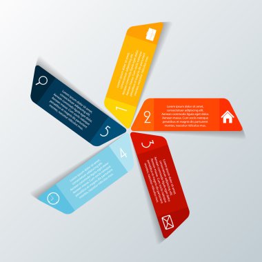 İş Vektörü İllüstrasyonu için Infographic Şablonları.