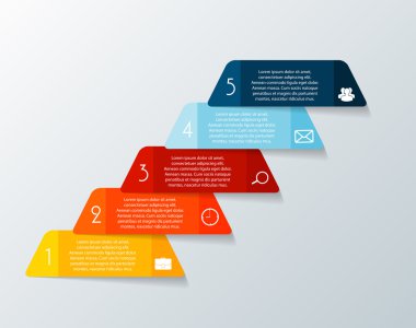 İş Vektörü İllüstrasyonu için Infographic Şablonları.