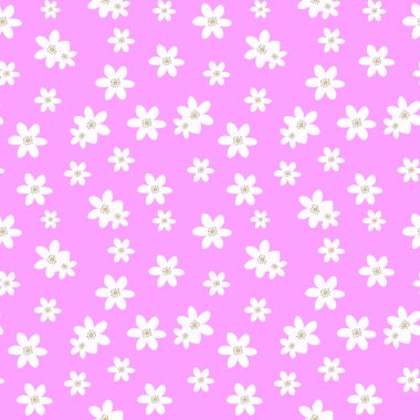 Soyut basit çiçek Dikişsiz desen arka plan