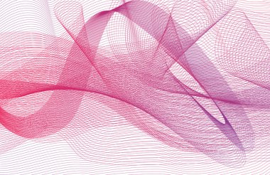 Beyaz arka plan soyut dalga sette. Vektör çizim.