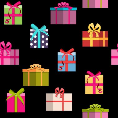 Hediye kutusu tatil Dikişsiz desen arka plan