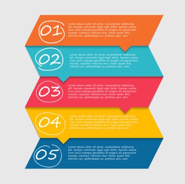 İş Vektörü İllüstrasyonu için Infographic Şablonları.