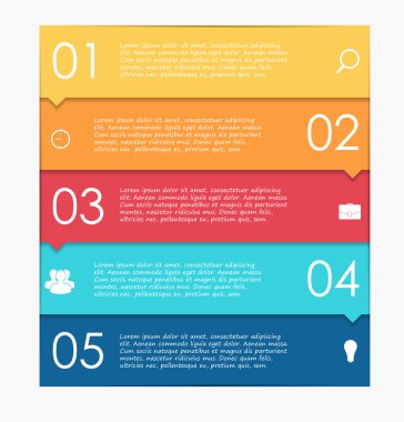 İş Vektörü İllüstrasyonu için Infographic Şablonları