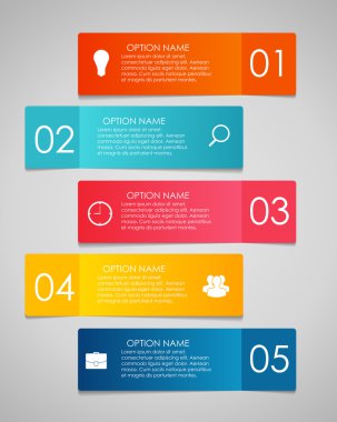 İş Vektörü İllüstrasyonu için Infographic Şablonları