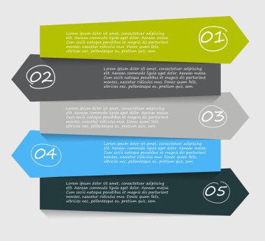 İş Vektörü İllüstrasyonu için Infographic Şablonları