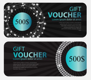 Hediye çeki şablonu işletmeniz için. Vektör çizim