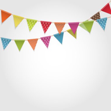 Bayrak Vektörü İllüstrasyonlu Parti Arkaplanı