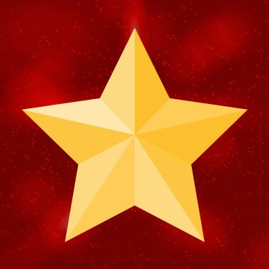 Arka planda gökyüzü güzel yıldızı silüeti. Vektör Illus