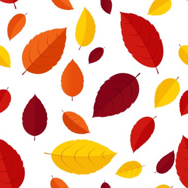 Sonbahar yaprakları Dikişsiz desen arka plan vektör çizim