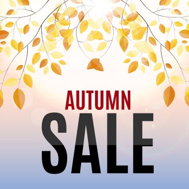 Sonbahar yaprakları Satılık arka plan vektör çizim