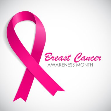 Göğüs kanseri farkındalığı pembe kurdele vektör illüstrasyonu