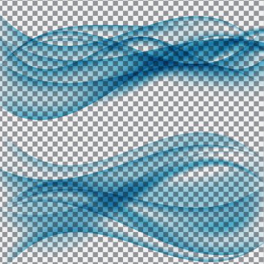 Soyut dalgası şeffaf arka plan üzerinde. Vektör çizim