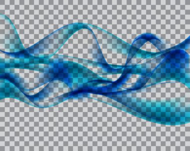 Soyut dalgası şeffaf arka plan üzerinde. Vektör çizim