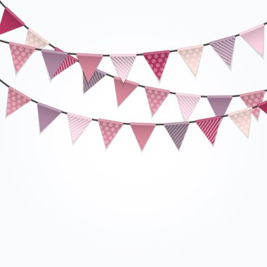 Parti arka plan Baner bayrakları vektör çizim ile