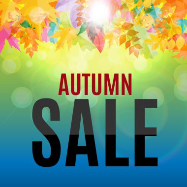 Parlak sonbahar yaprakları Satılık arka plan vektör çizim