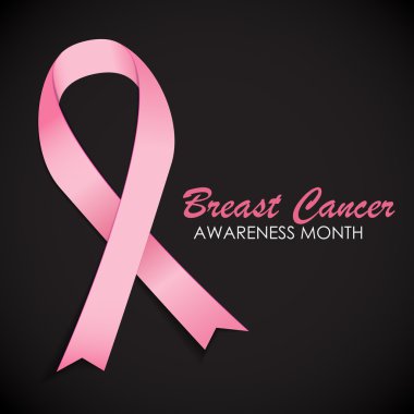 Göğüs kanseri farkındalığı pembe kurdele vektör illüstrasyonu