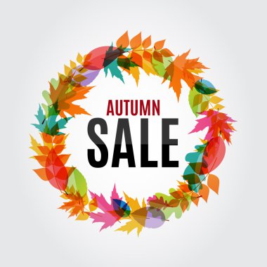 Sonbahar yaprakları Satılık arka plan vektör çizim