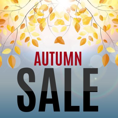 Sonbahar yaprakları Satılık arka plan vektör çizim