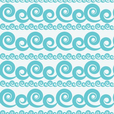 Soyut dalga Dikişsiz desen arka plan. Vektör çizim