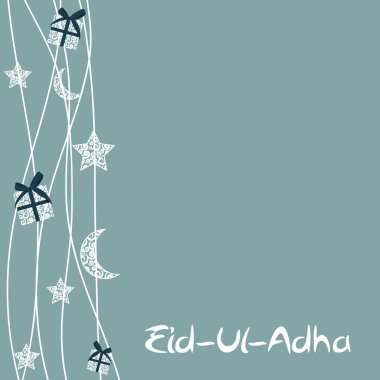Güzel tebrik kartı tasarımı bayram Kurban Bayramı vektör çizim