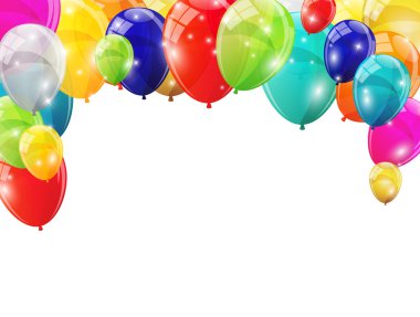 parlak balonlar renk arka plan vektör çizim