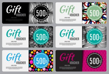 Hediye çeki şablon vektör çizim işletmeniz için