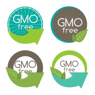 GDO ücretsiz etiket kümesi vektör çizim