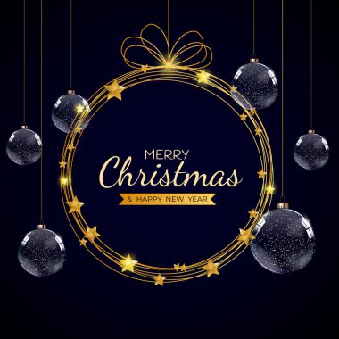 Mutlu Noeller ve Mutlu Yıllar Tatil Şablonu Geçmişi. Vektör Illustration EPS10