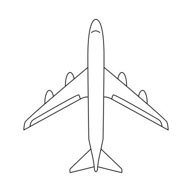 Uçak Taşıma Simgesi Vektör İllüstrasyonu EPS10