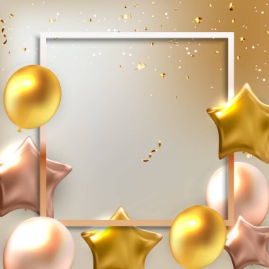 Balonlarla Tatil Geçmişi. Reklam, terfi ve doğum günü kartı ya da davetiye için kullanılabilir. Vektör Illustration EPS10