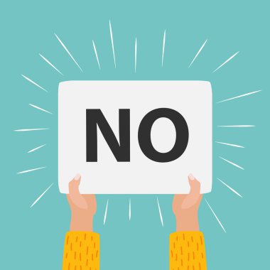 Tek kelime etmeden el ele tutuşma ilanı. Vektör Illustration EPS10