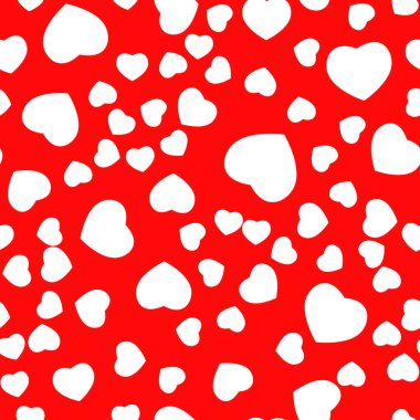 Aşk Kalbi Kusursuz Şablon Arkaplanı. Vektör Illustration EPS10