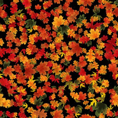 Sonbahar Düşen Yapraklar Kusursuz Kalıp Arkaplanı. Vektör Illustration EPS10