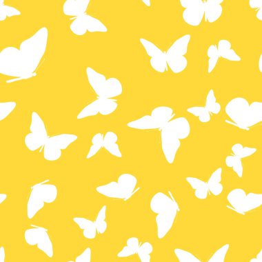 Kelebekli Soyut Kusursuz Desen Arkaplanı. Vektör Illustration EPS10