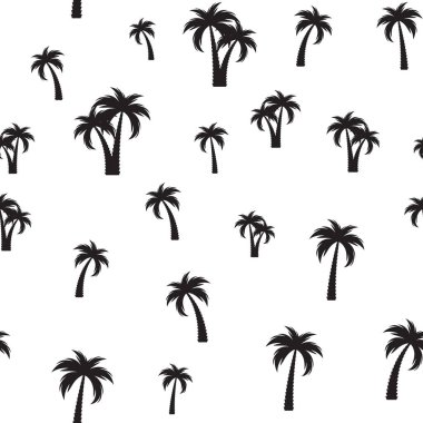 Tropik Palmiye Yaprakları Kusursuz Kalıp Arkaplan. Vektör Illustration EPS10
