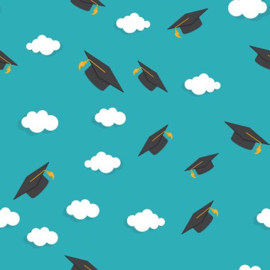 Mezuniyet Eğitimi Kusursuz Düzen Arkaplanı. Vektör Illustration EPS10