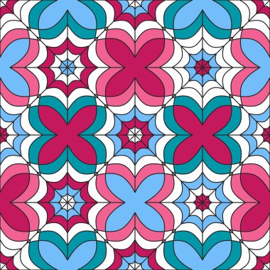 Soyut geometrik dikişsiz şablon arka planı. Vektör İllüstrasyonu. EPS10