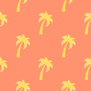 Palmiye ağacı silueti pürüzsüz bir arka plan. Vektör İllüstrasyonu