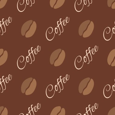 Kusursuz kahve kalıbı arkaplanı. Vektör İllüstrasyonu