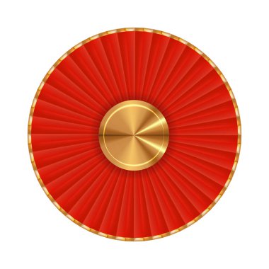 Gerçekçi 3D Çin hayranı beyaz arka planda izole edilmiş. Çin Yeni Yıl Kutlaması için tasarım elemanı